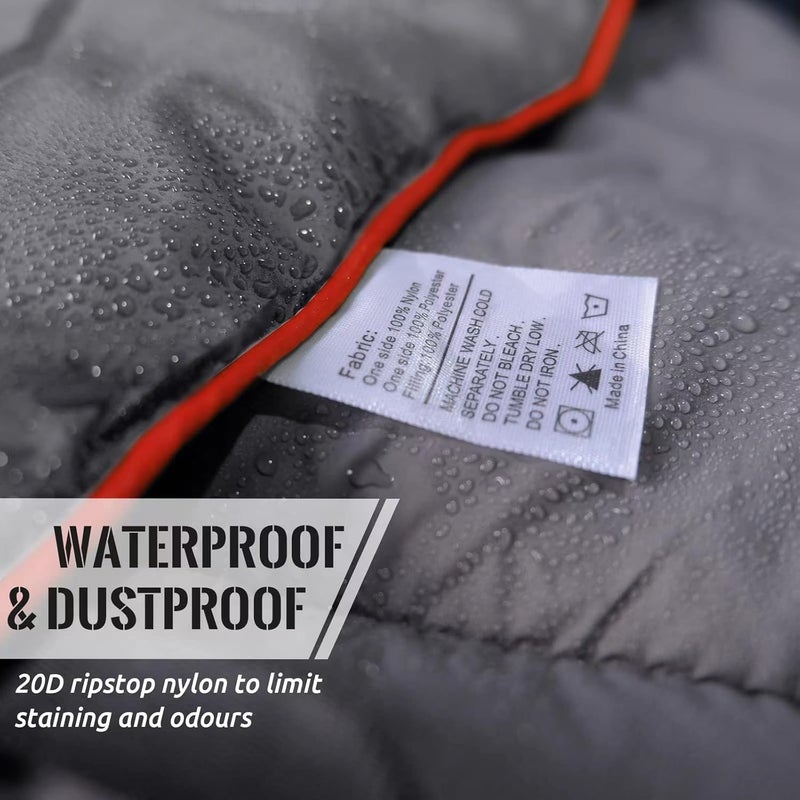 GLORSIGN Outdoor Puffy Camping Blanket, Lightweight Down Alternative Puffy Printed Camping Large Ultra Warm Hammock Top Quilt Waterproof Blanket for Traveling Picnic Beach Party Cold Weather (Gray) - Image 4